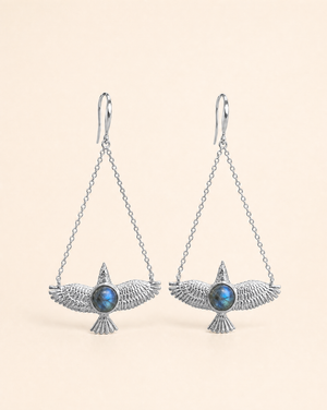 DreamWeaver Labradorite Earrings — Silver