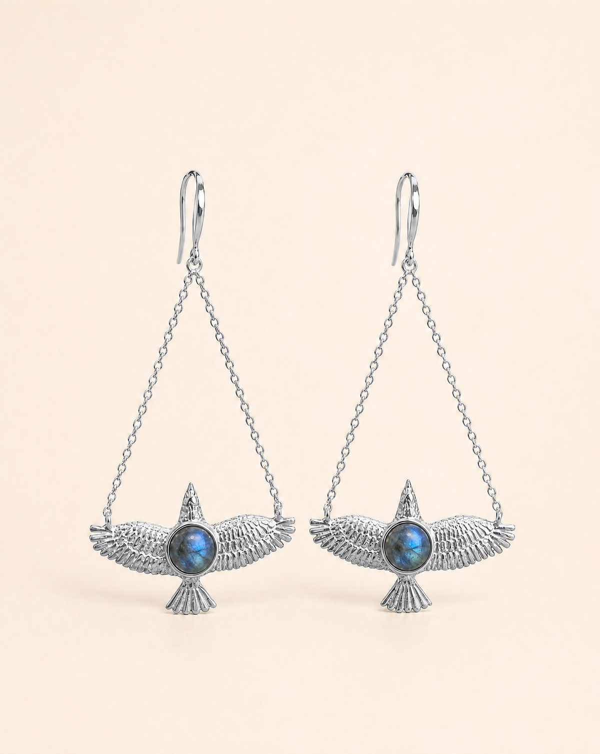DreamWeaver Labradorite Earrings — Silver