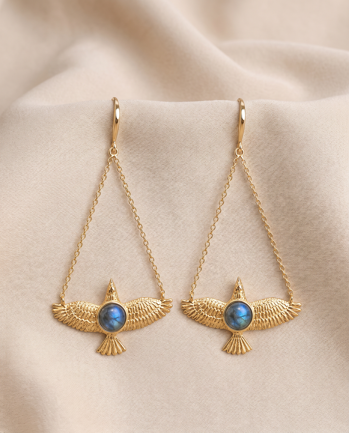 DreamWeaver Labradorite Earrings — Gold