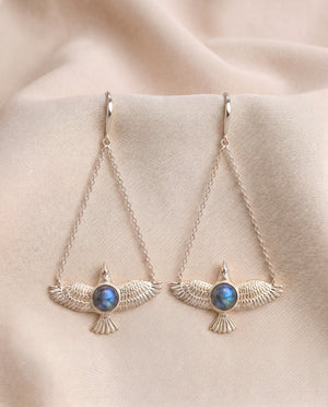 DreamWeaver Labradorite Earrings — Silver