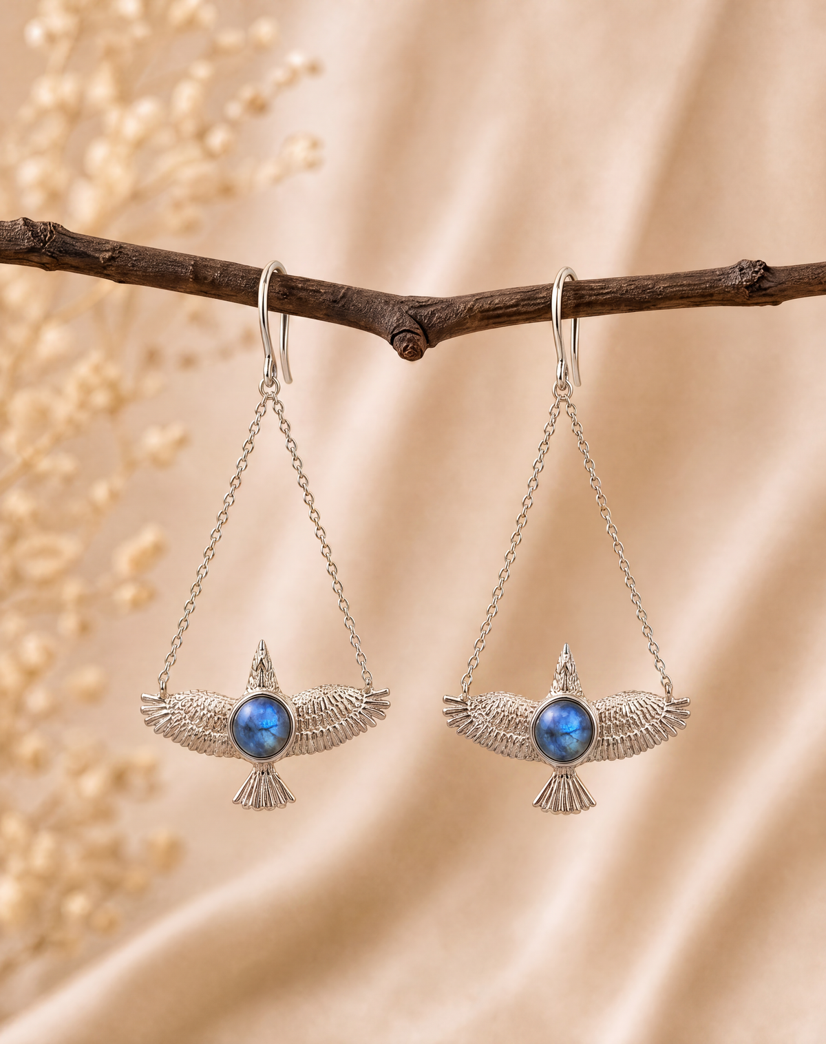 DreamWeaver Labradorite Earrings — Silver
