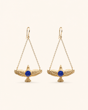DreamWeaver Lapis Earrings — Gold