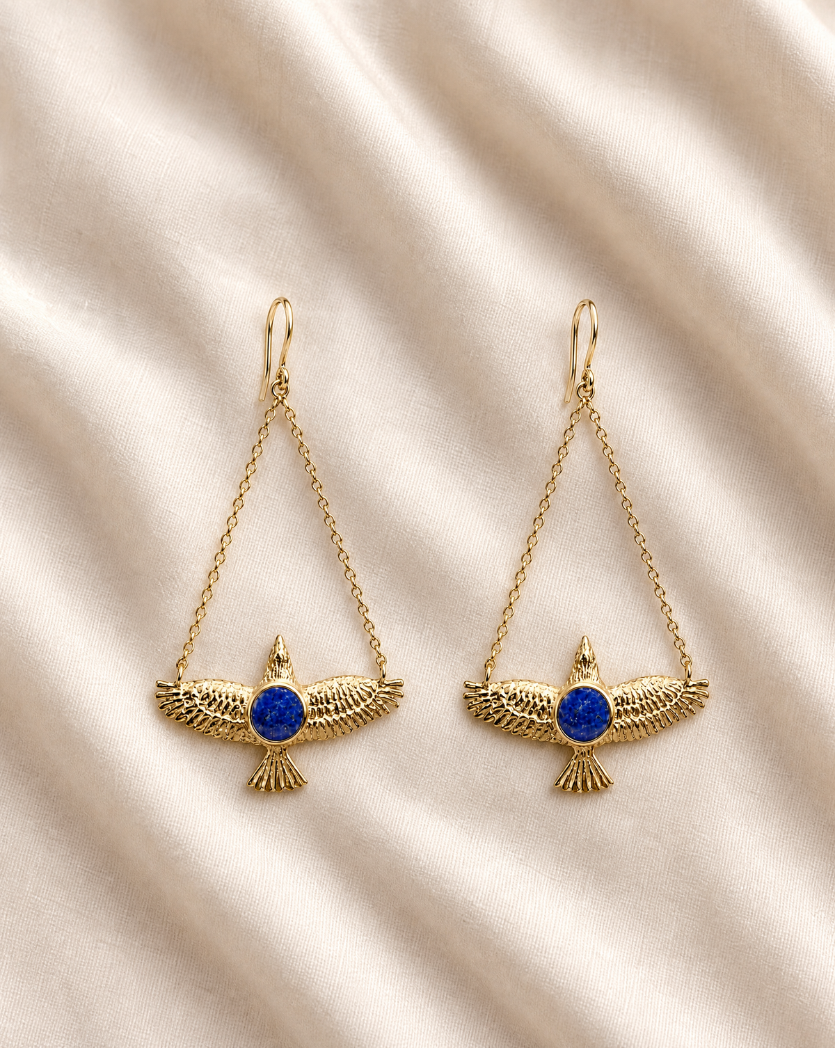 DreamWeaver Lapis Earrings — Gold