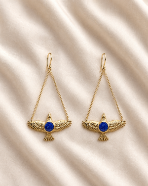DreamWeaver Lapis Earrings — Gold
