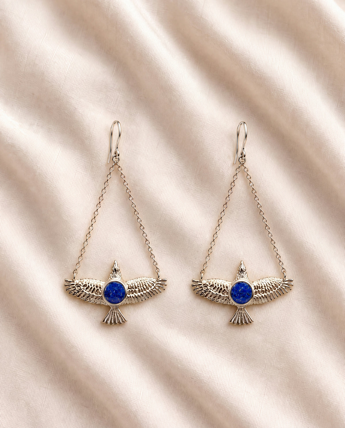 DreamWeaver Lapis Earrings — Silver