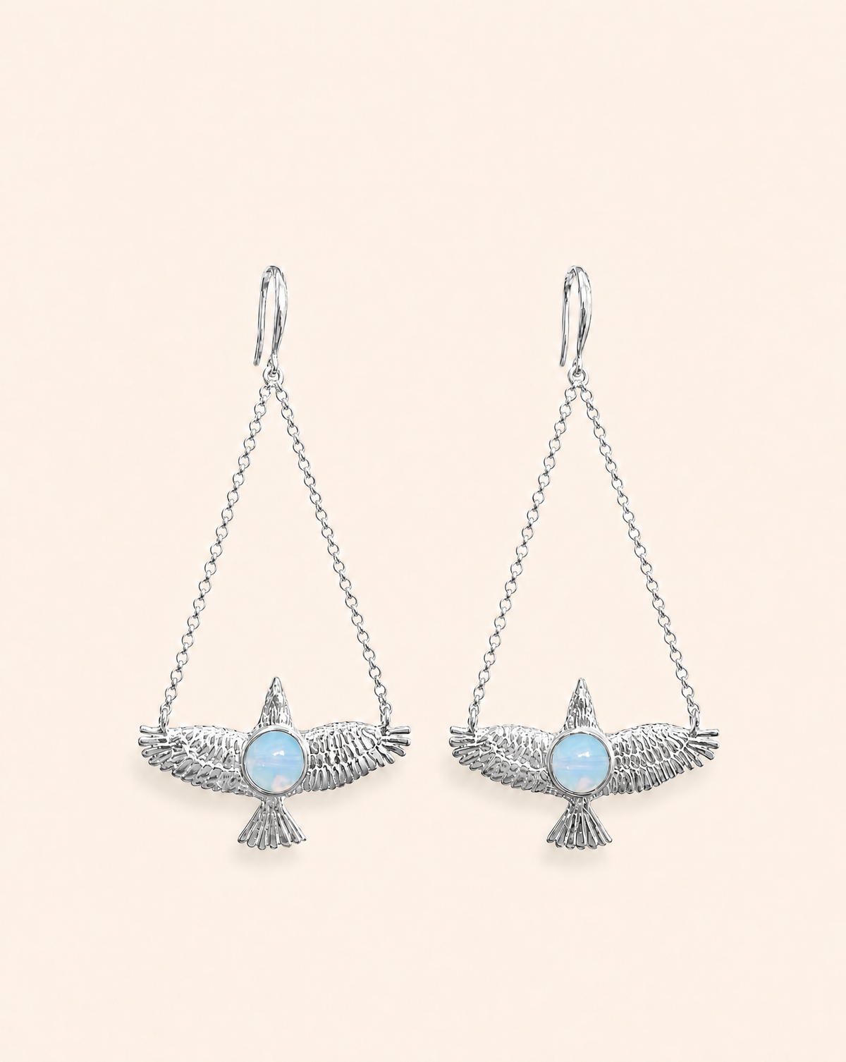 DreamWeaver Opalite Earrings — Silver