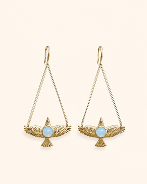 DreamWeaver Opalite Earrings — Gold