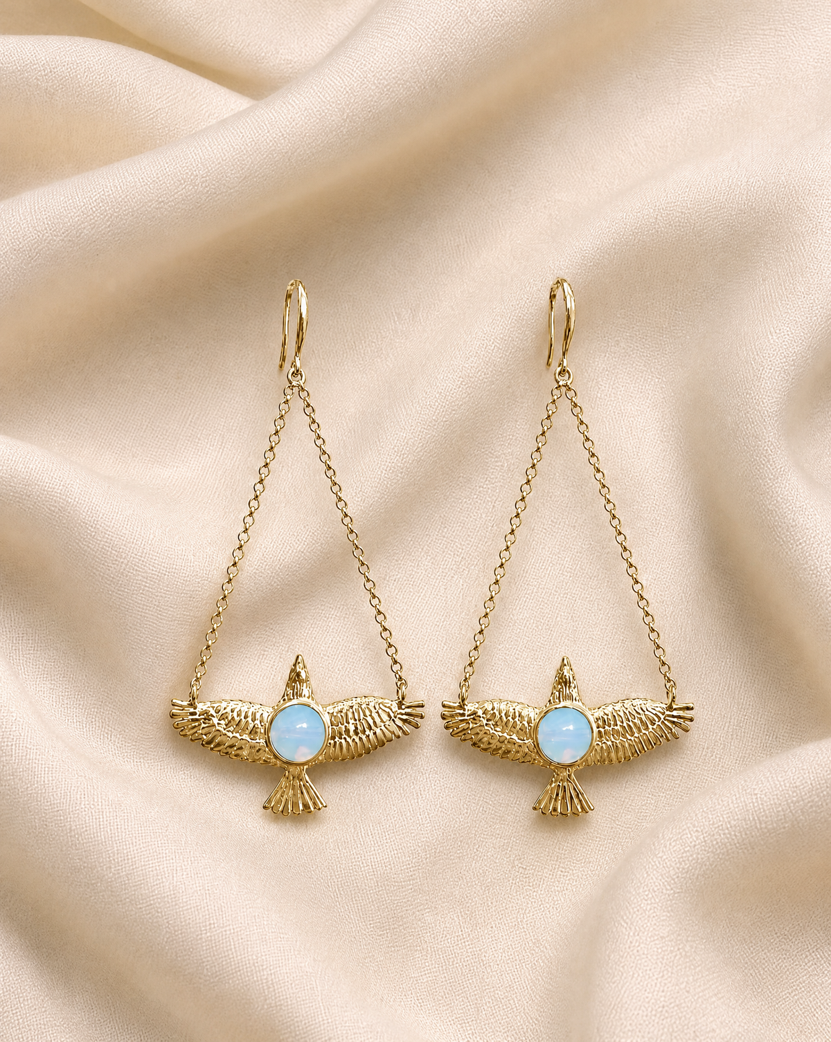 DreamWeaver Opalite Earrings — Gold