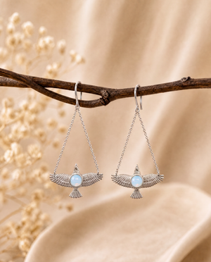 DreamWeaver Opalite Earrings — Silver