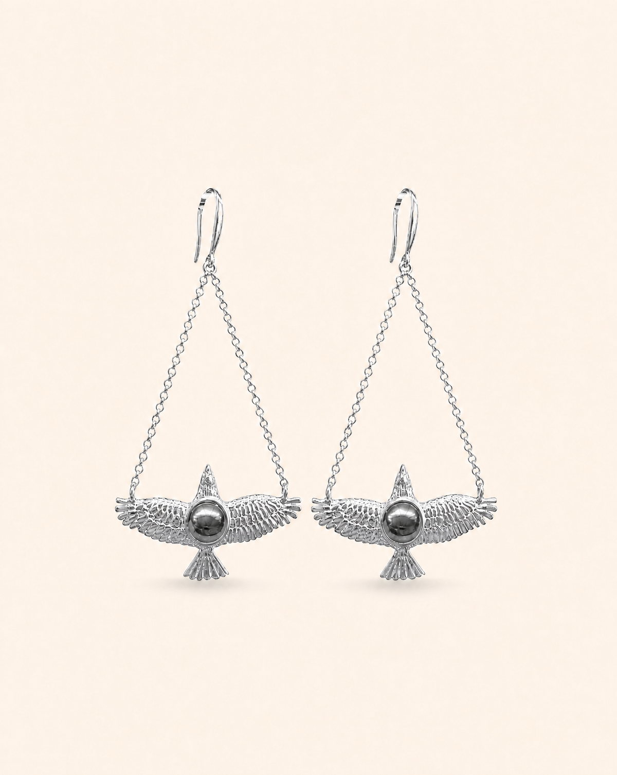 DreamWeaver Pyrite Earrings — Silver