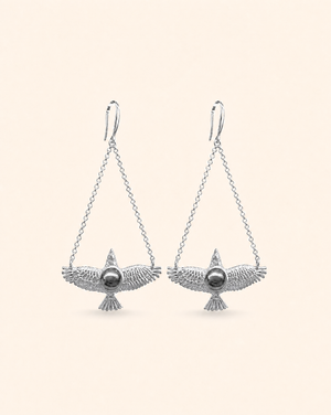 DreamWeaver Pyrite Earrings — Silver