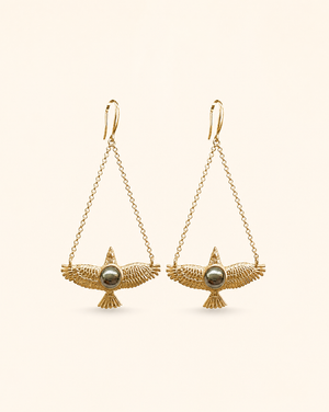 DreamWeaver Pyrite Earrings — Gold