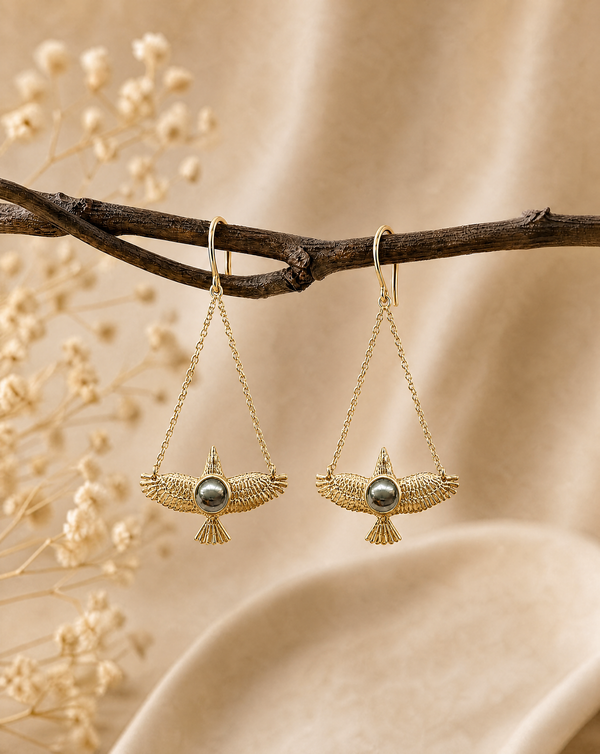 DreamWeaver Pyrite Earrings — Gold
