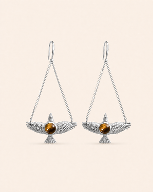 DreamWeaver Tiger's Eye Earrings — Silver