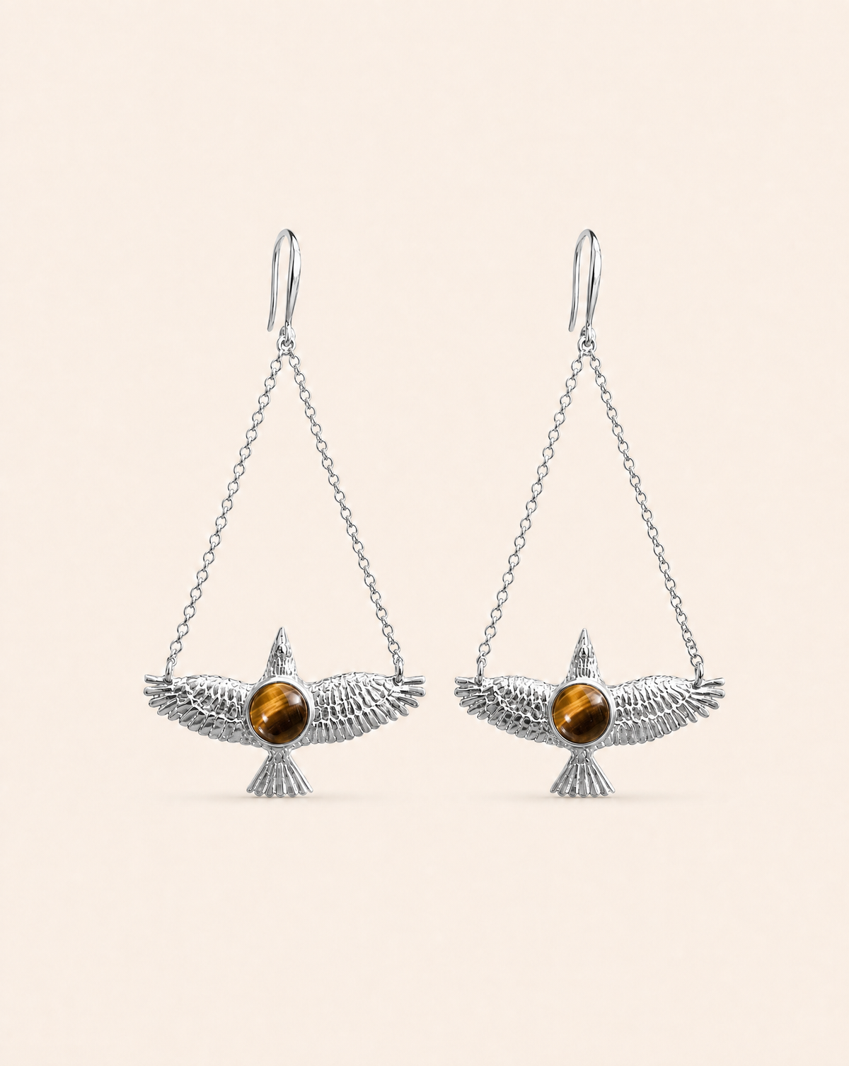 DreamWeaver Tiger's Eye Earrings — Silver