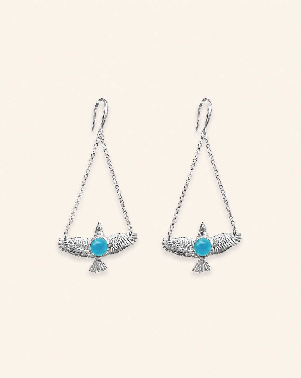 DreamWeaver Turquoise Earrings — Silver