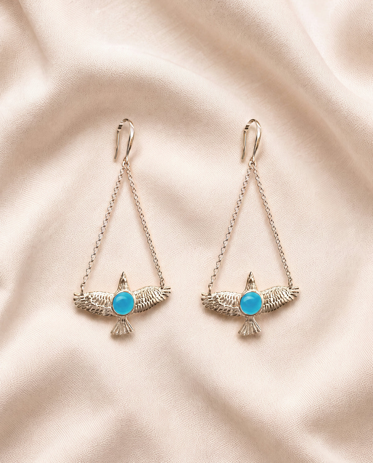 DreamWeaver Turquoise Earrings — Silver