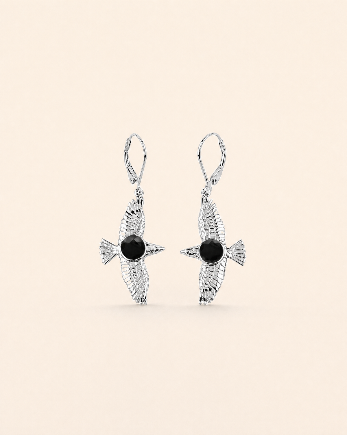 DreamWeaver Black Tourmaline Drop Earrings — Silver