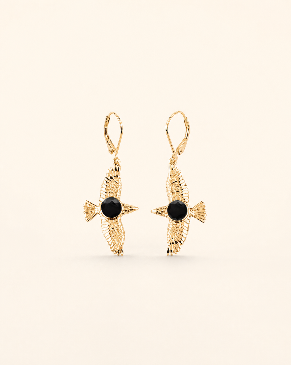 DreamWeaver Black Tourmaline Drop Earrings — Gold