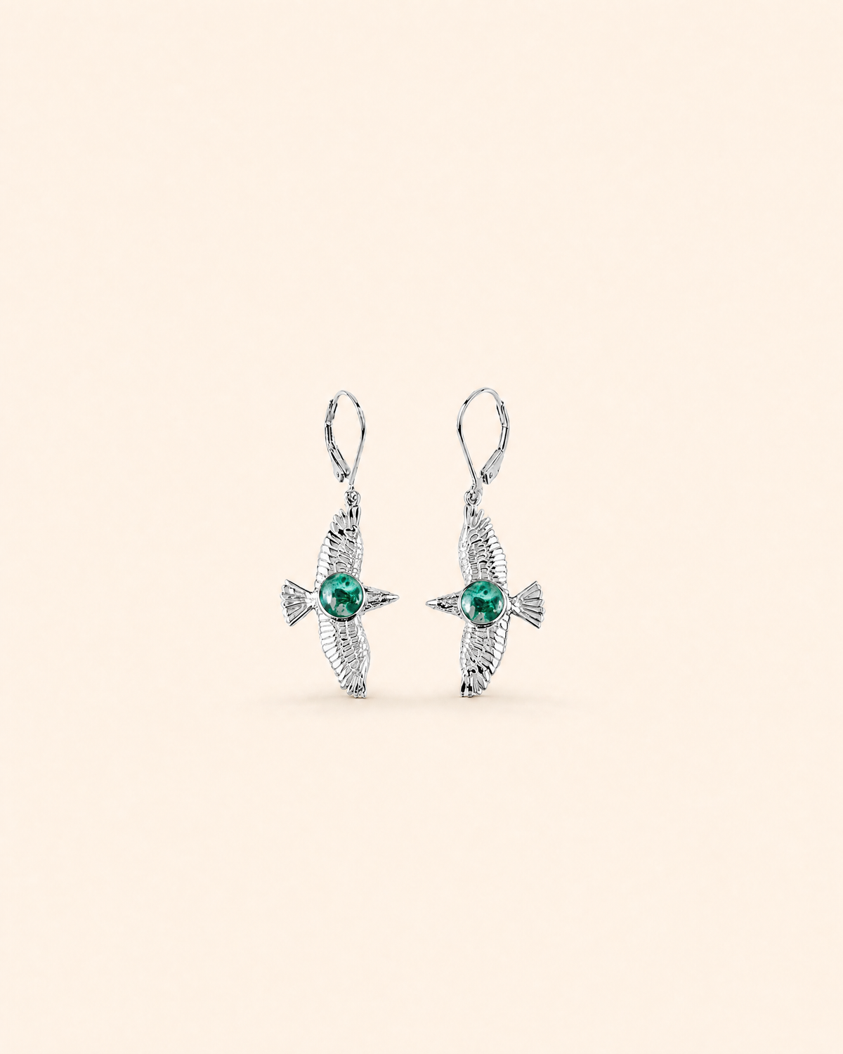 DreamWeaver Chrysocolla Drop Earrings — Silver