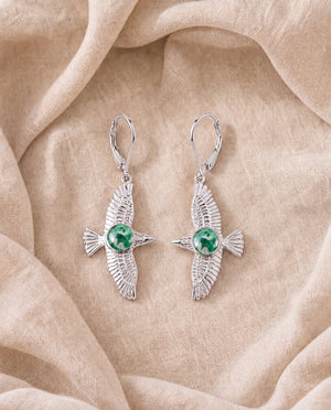 DreamWeaver Chrysocolla Drop Earrings — Silver