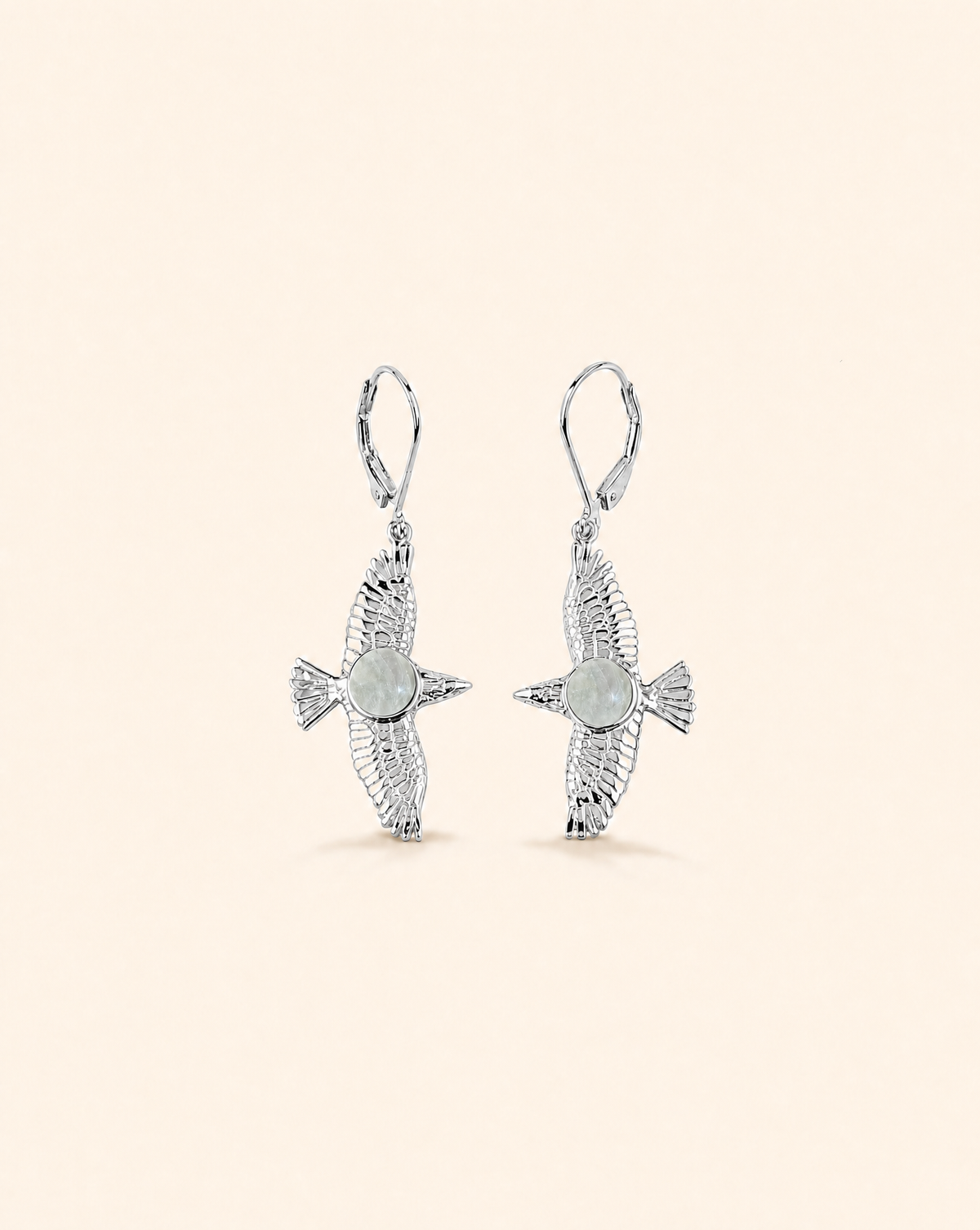 DreamWeaver Clear Quartz Drop Earrings — Silver