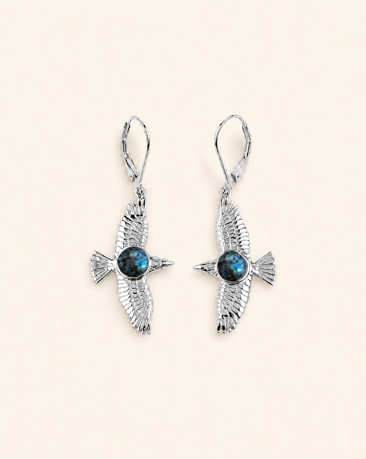 DreamWeaver Labradorite Drop Earrings — Silver