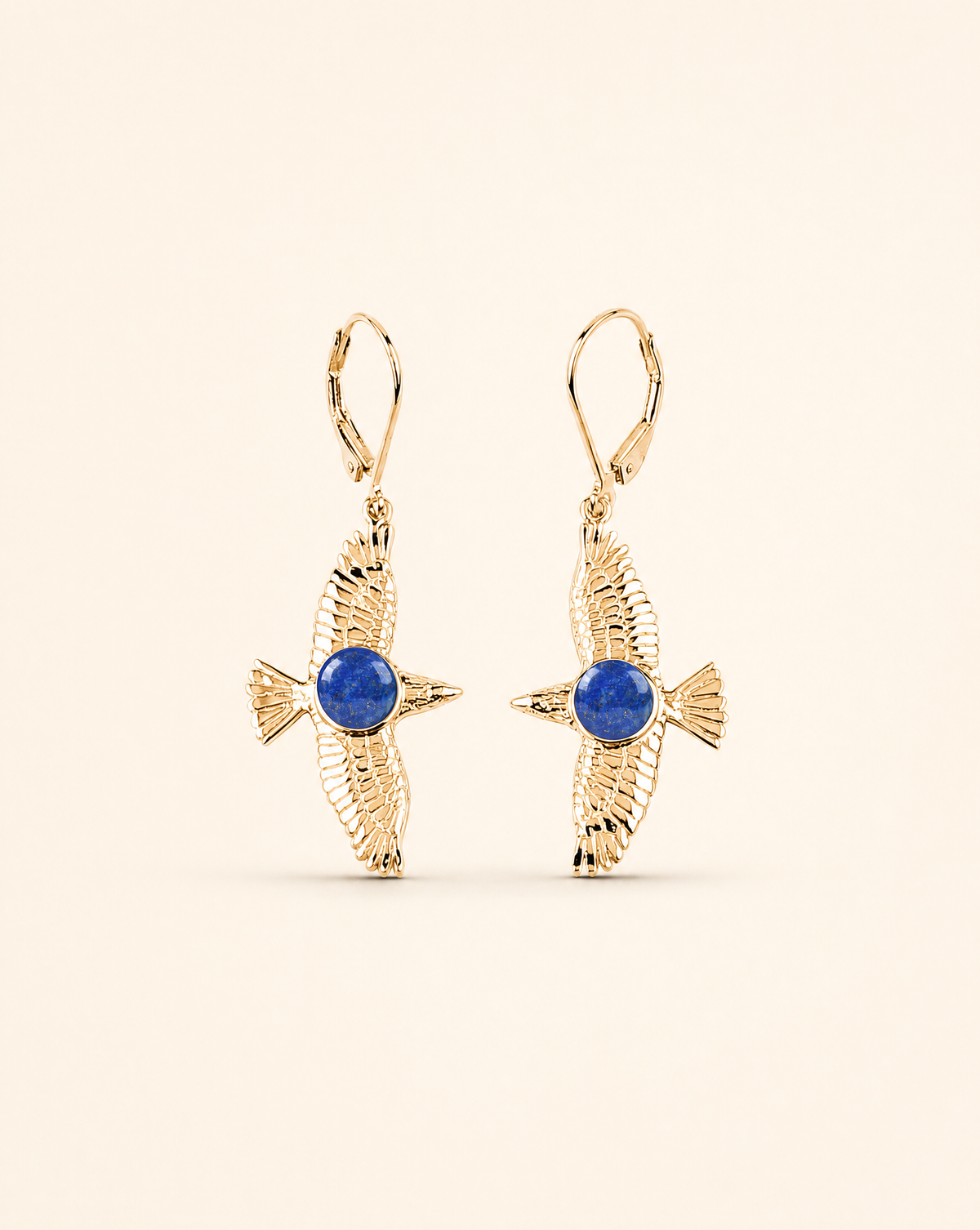 DreamWeaver Lapis Drop Earrings — Gold