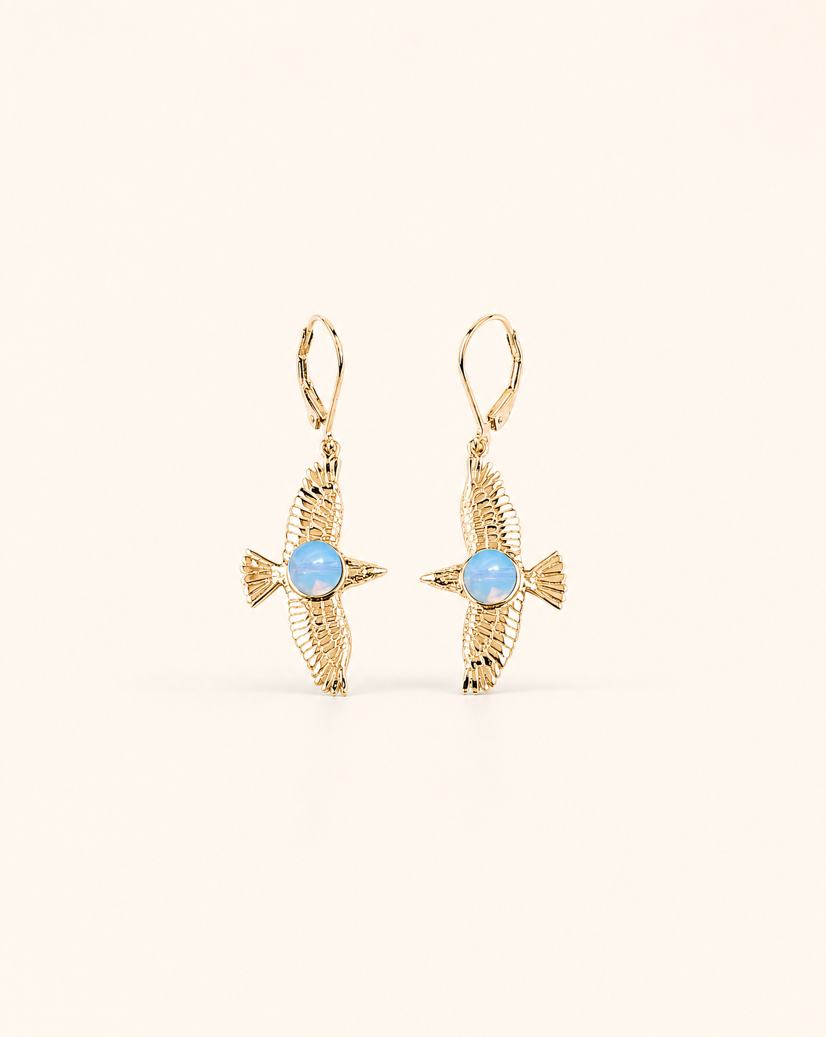 DreamWeaver Opalite Drop Earrings — Gold