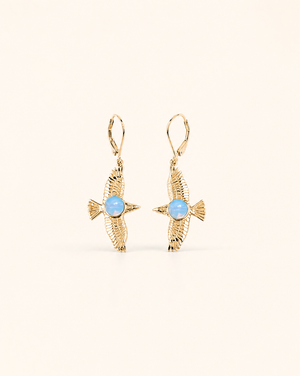 DreamWeaver Opalite Drop Earrings — Gold