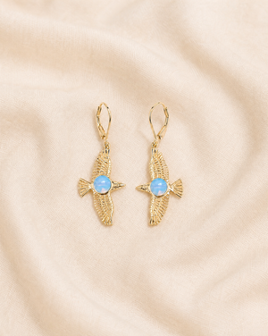 DreamWeaver Opalite Drop Earrings — Gold