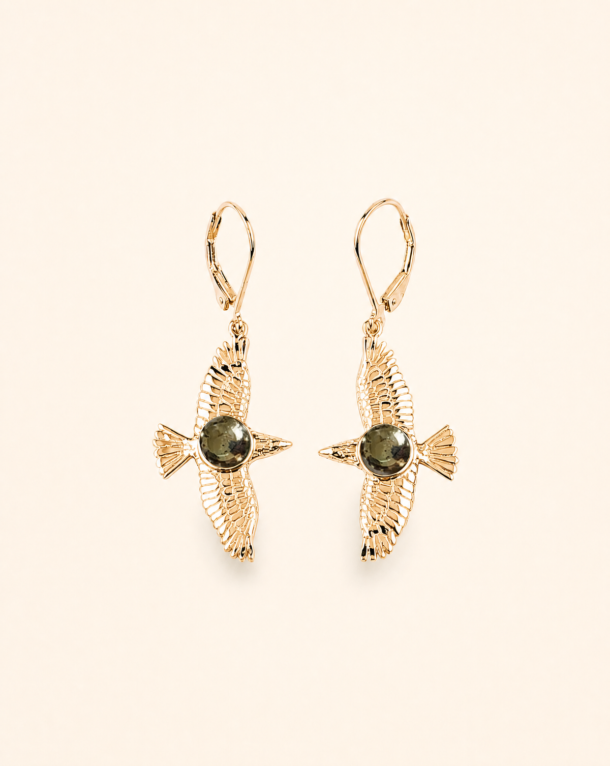 DreamWeaver Pyrite Drop Earrings — Gold