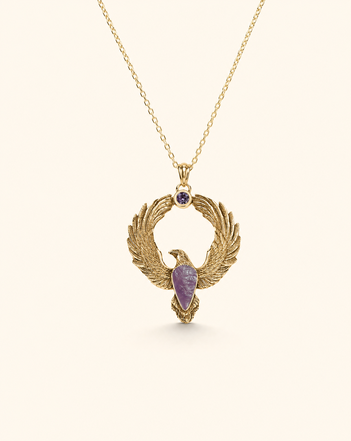 Embodiment Amethyst Pendant — Gold-1