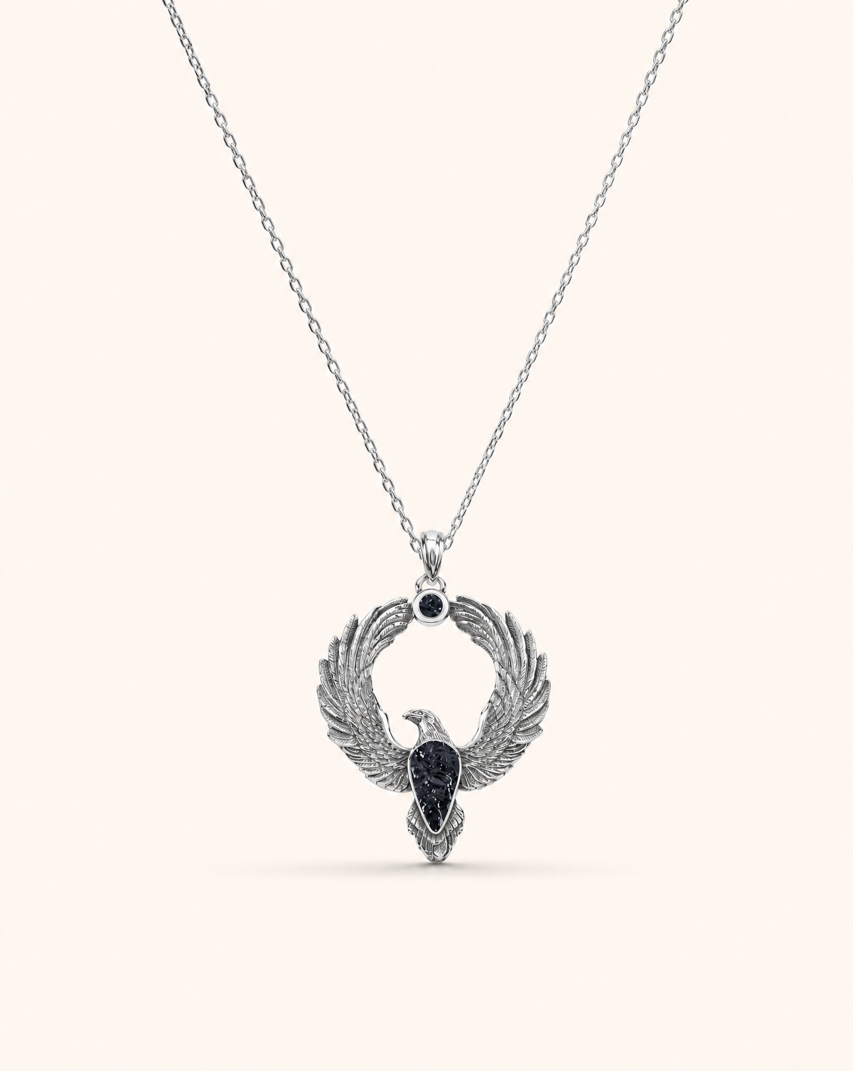 Embodiment Black Tourmaline Pendant — Silver