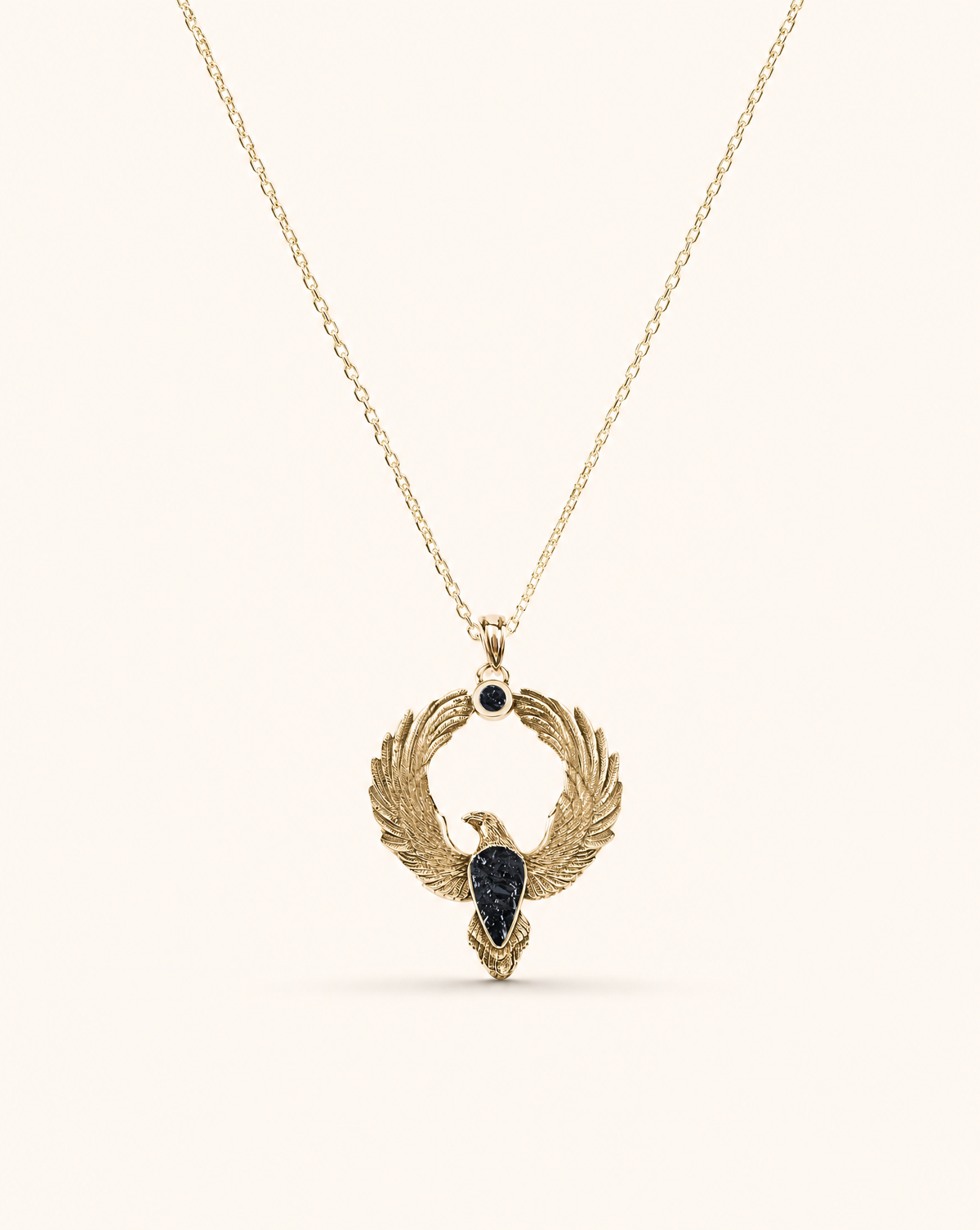 Embodiment Black Tourmaline Pendant — Gold