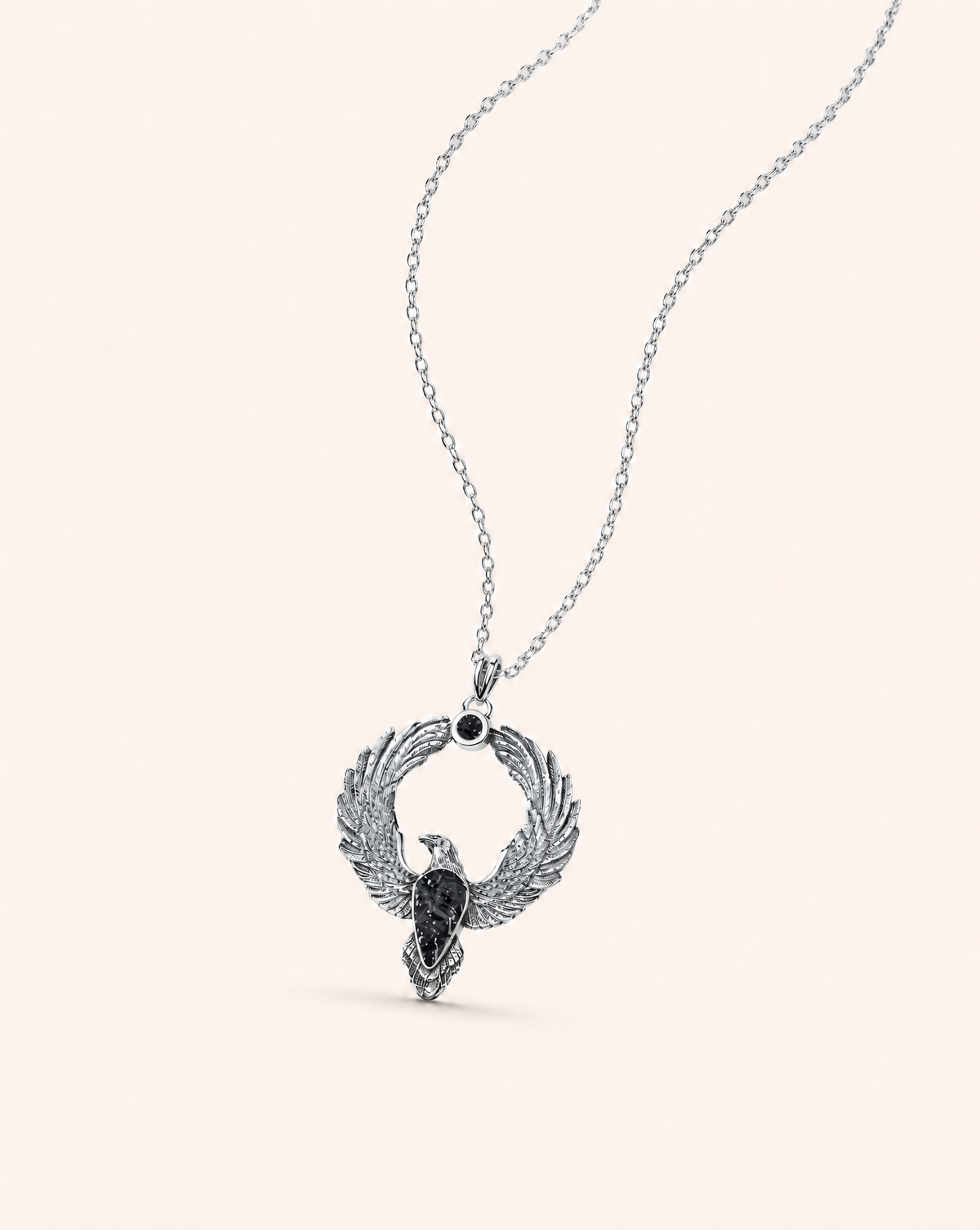 Embodiment Black Tourmaline Pendant — Silver
