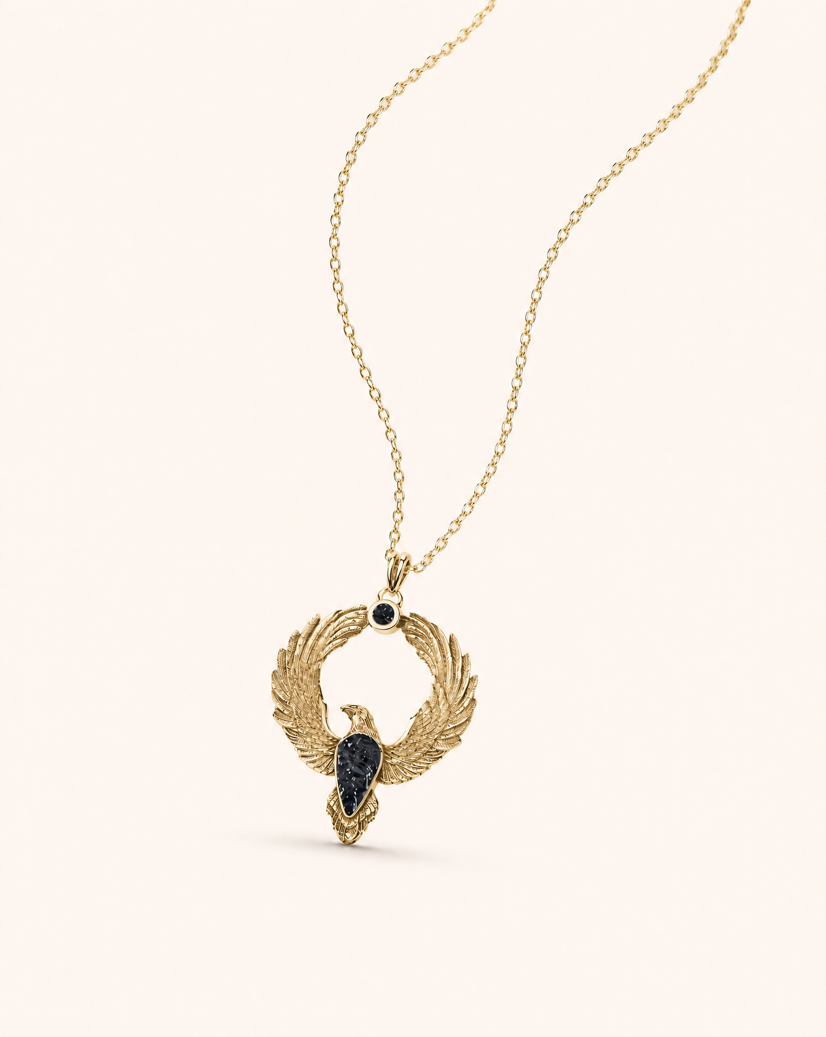 Embodiment Black Tourmaline Pendant — Gold