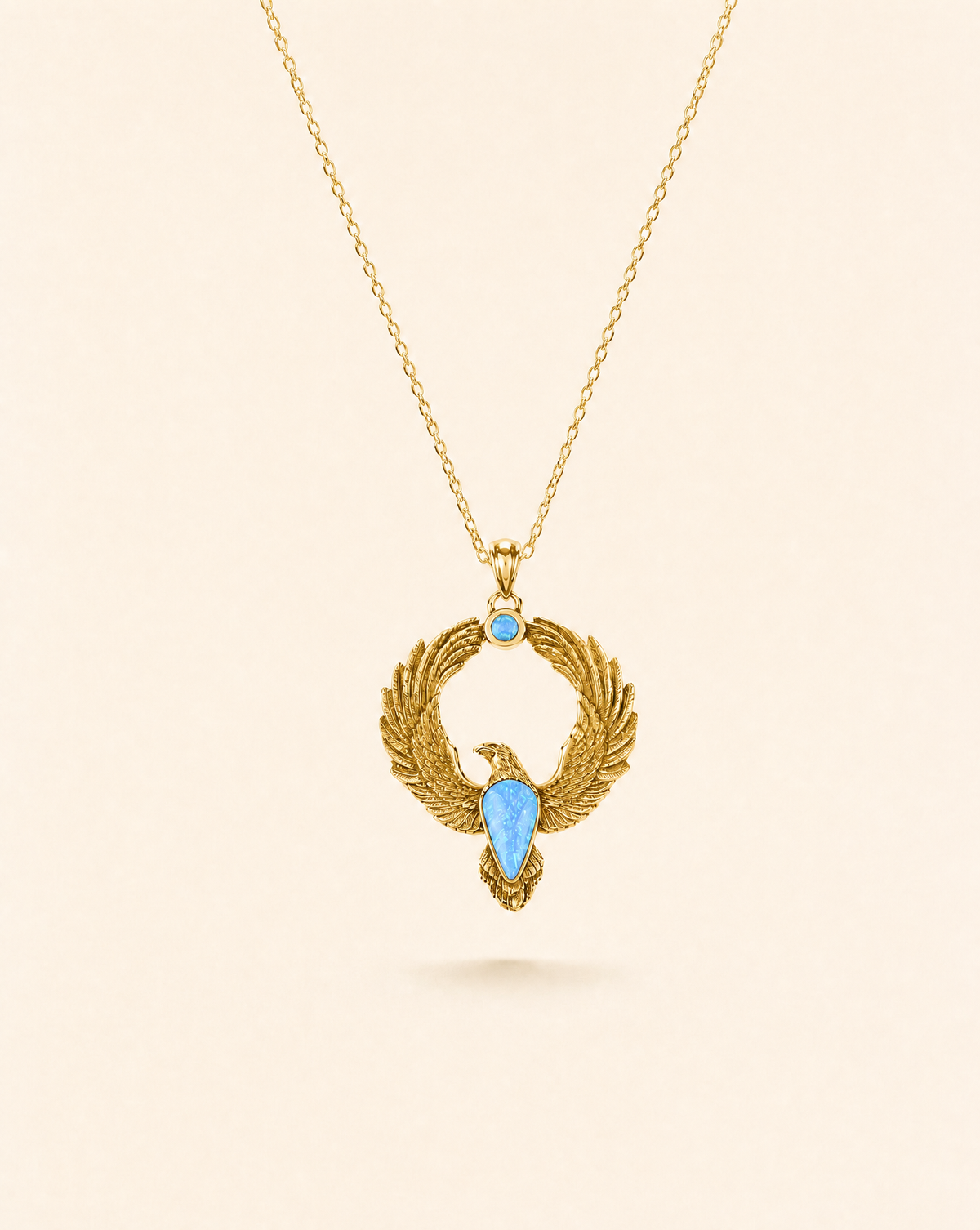 Embodiment Blue Opal Pendant — Gold-1