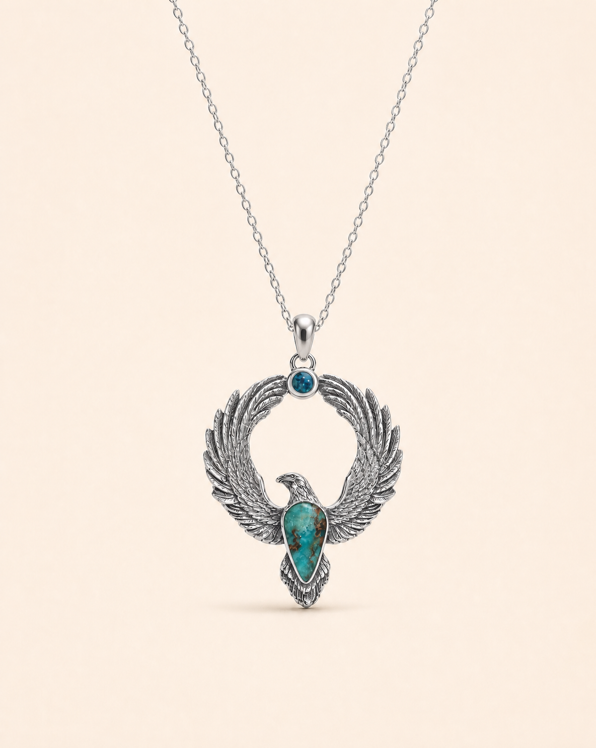 Embodiment Chrysocolla Pendant — Silver