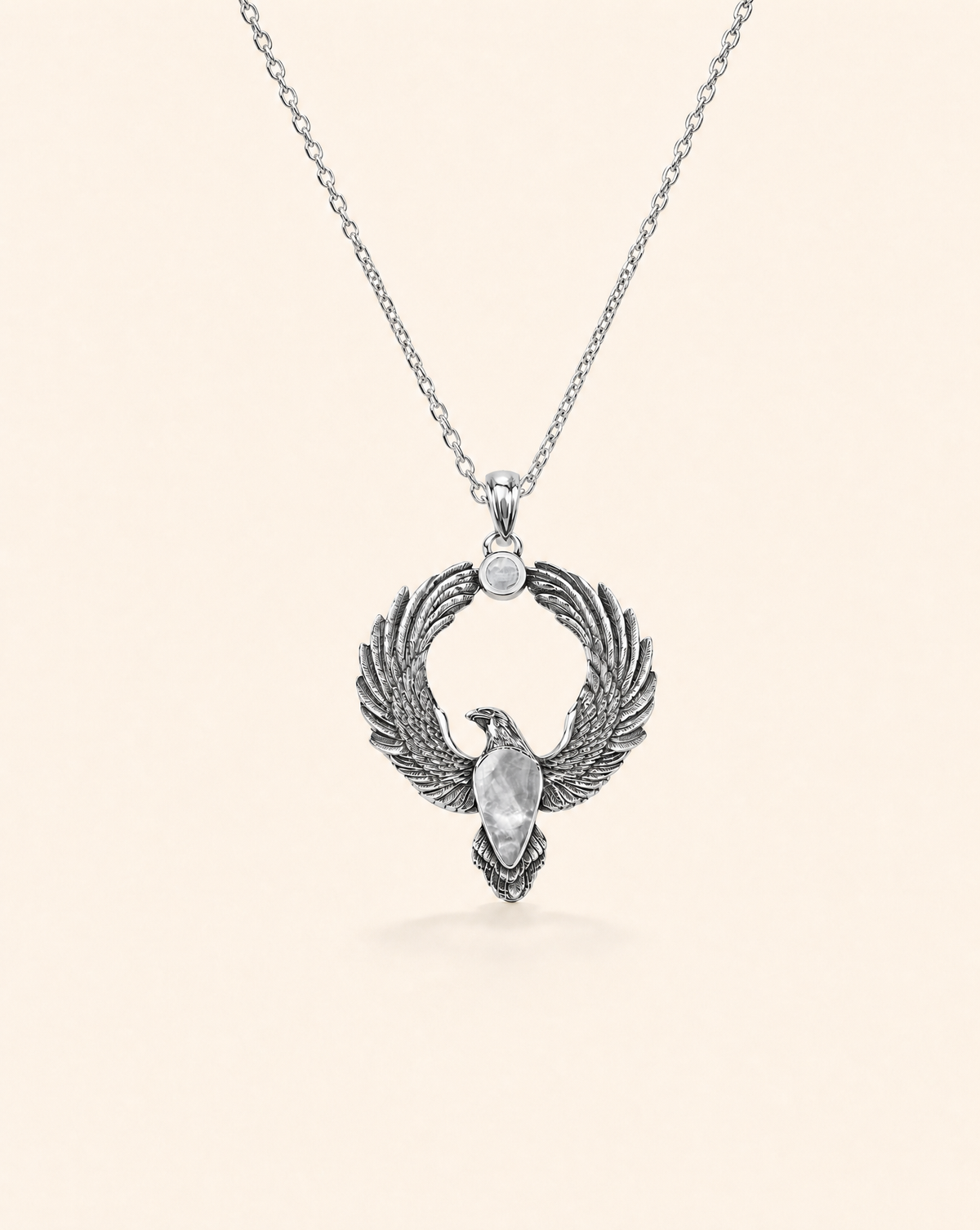 Embodiment Clear Quartz Pendant — Silver-1