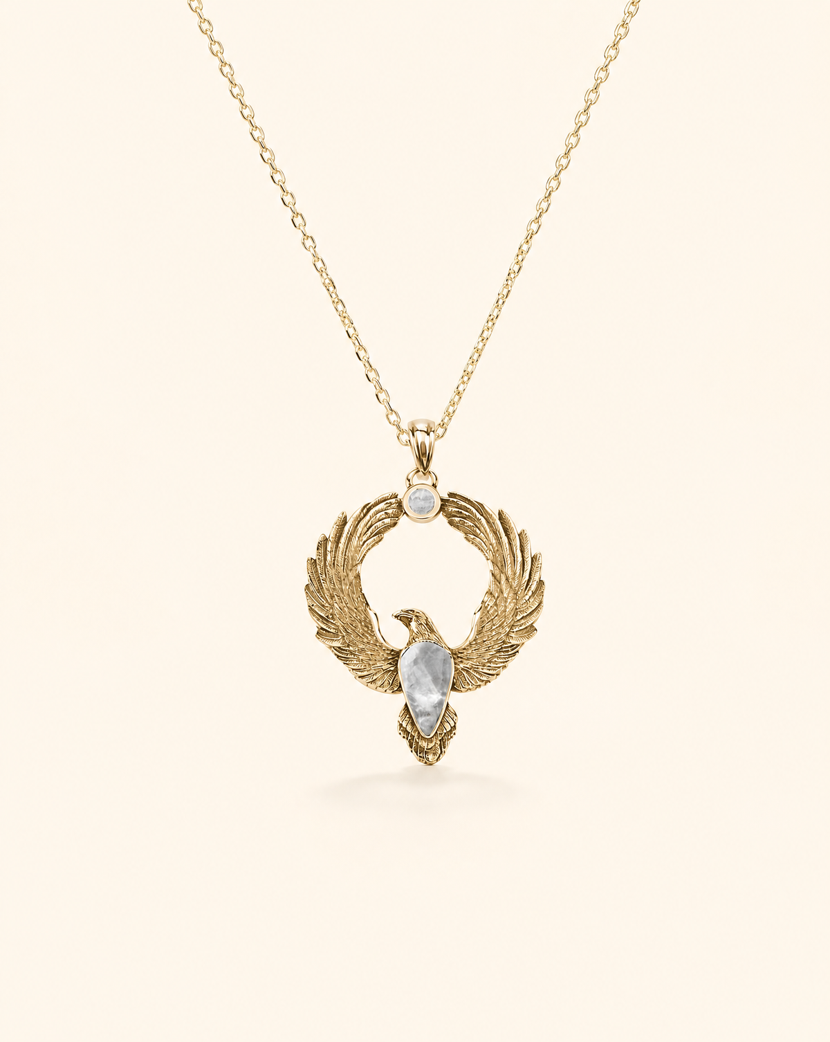 Embodiment Clear Quartz Pendant — Gold