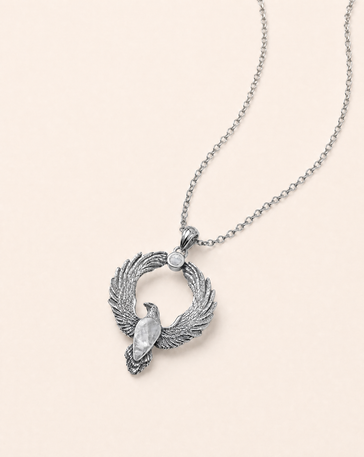 Embodiment Clear Quartz Pendant — Silver-2