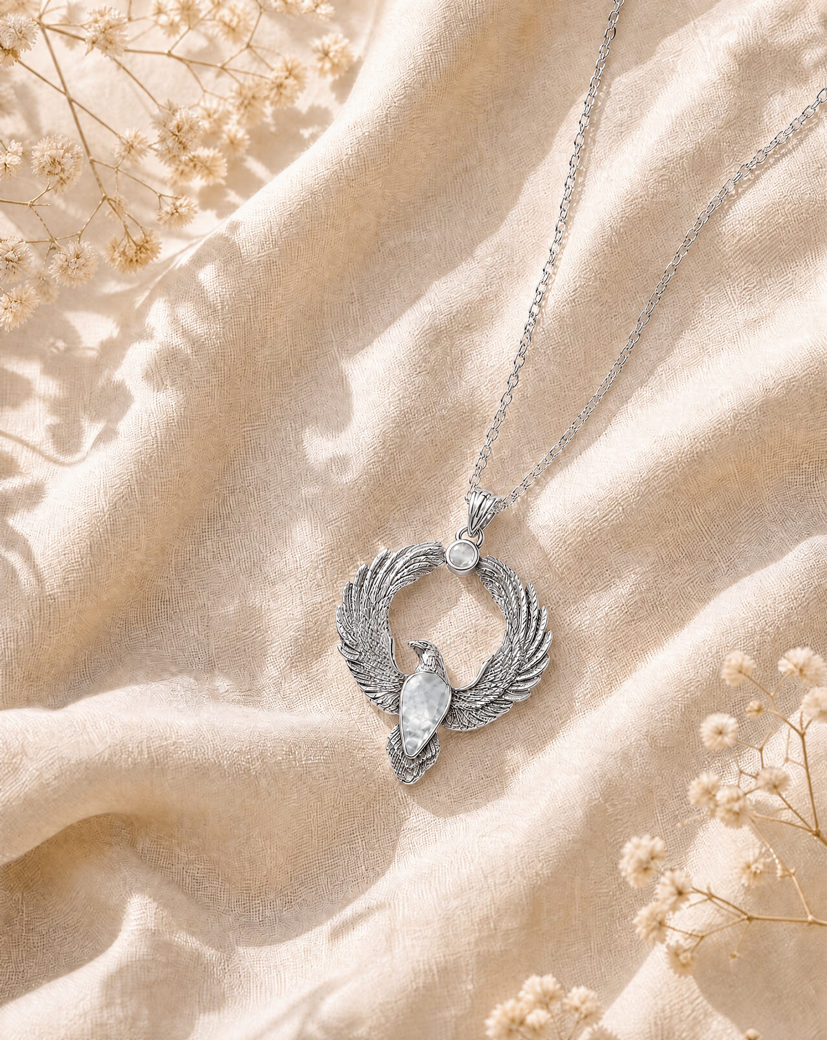 Embodiment Clear Quartz Pendant — Silver-3