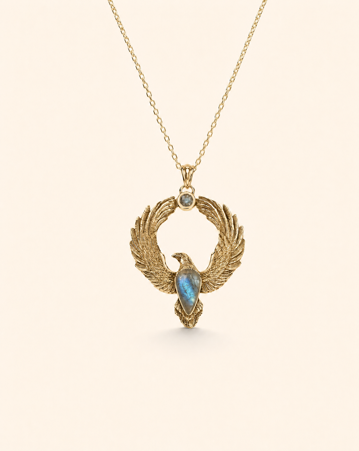 Embodiment Labradorite Pendant — Gold