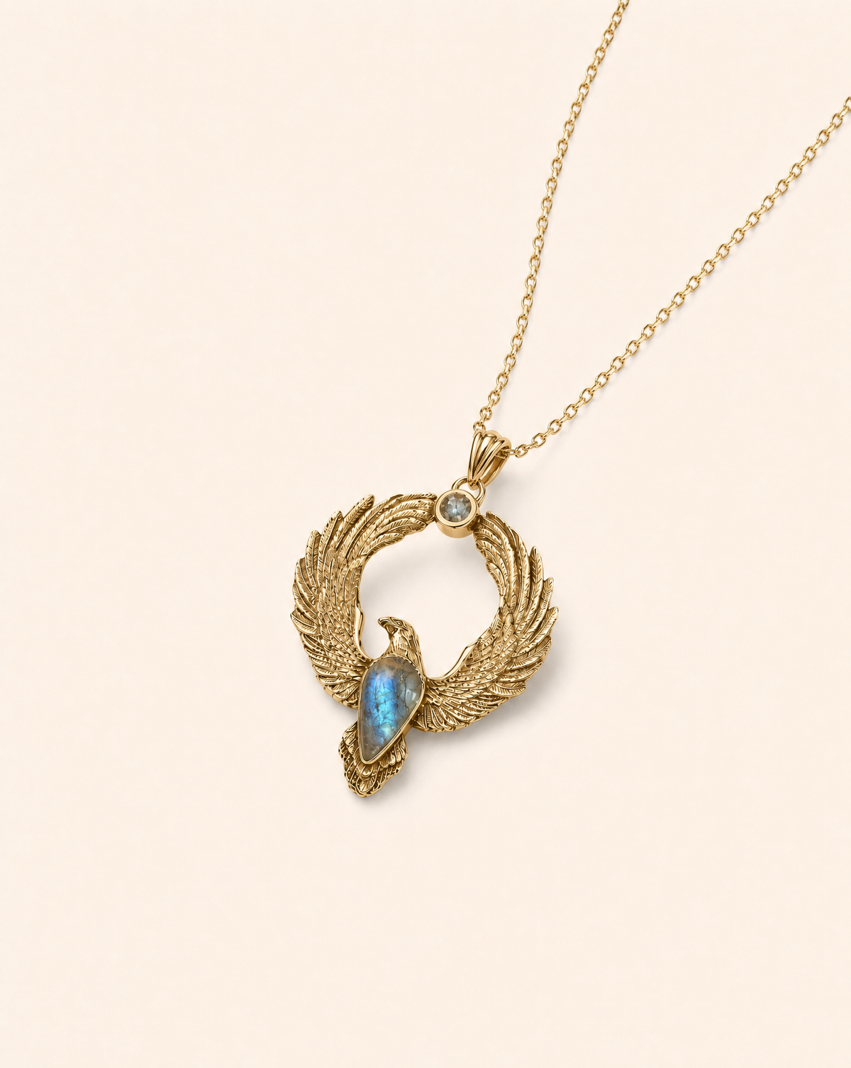 Embodiment Labradorite Pendant — Gold-2
