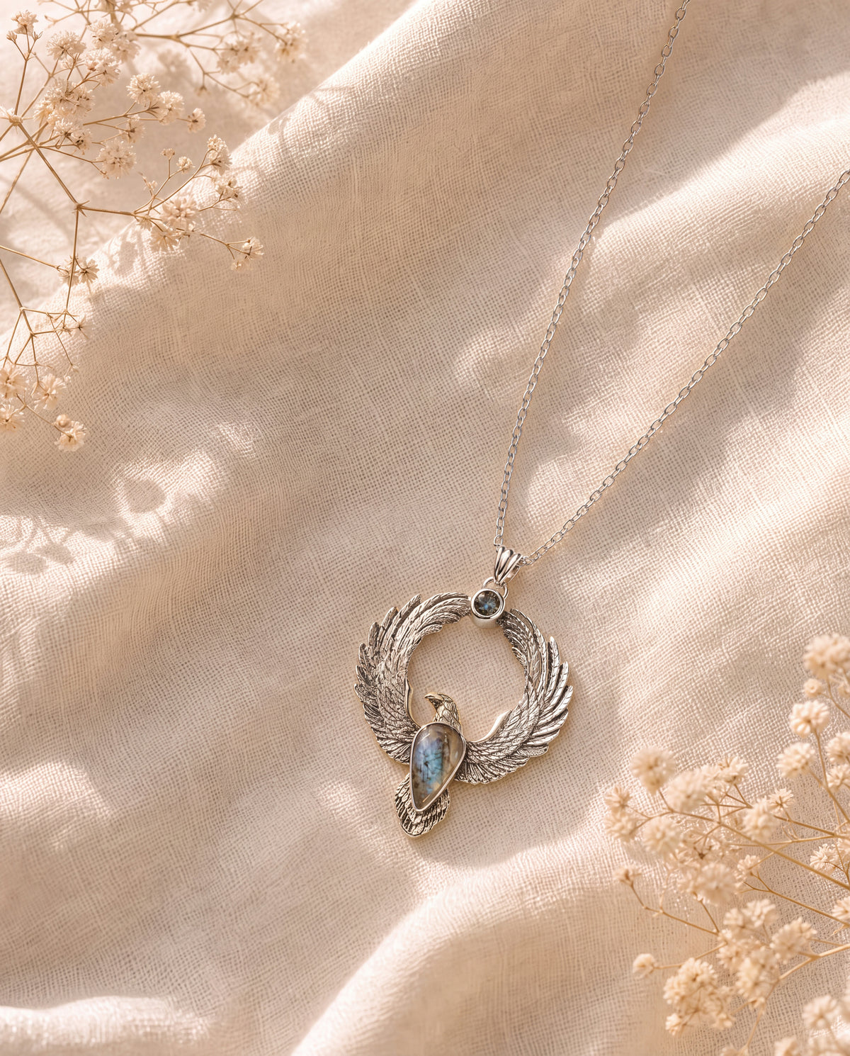 Embodiment Labradorite Pendant — Silver-4