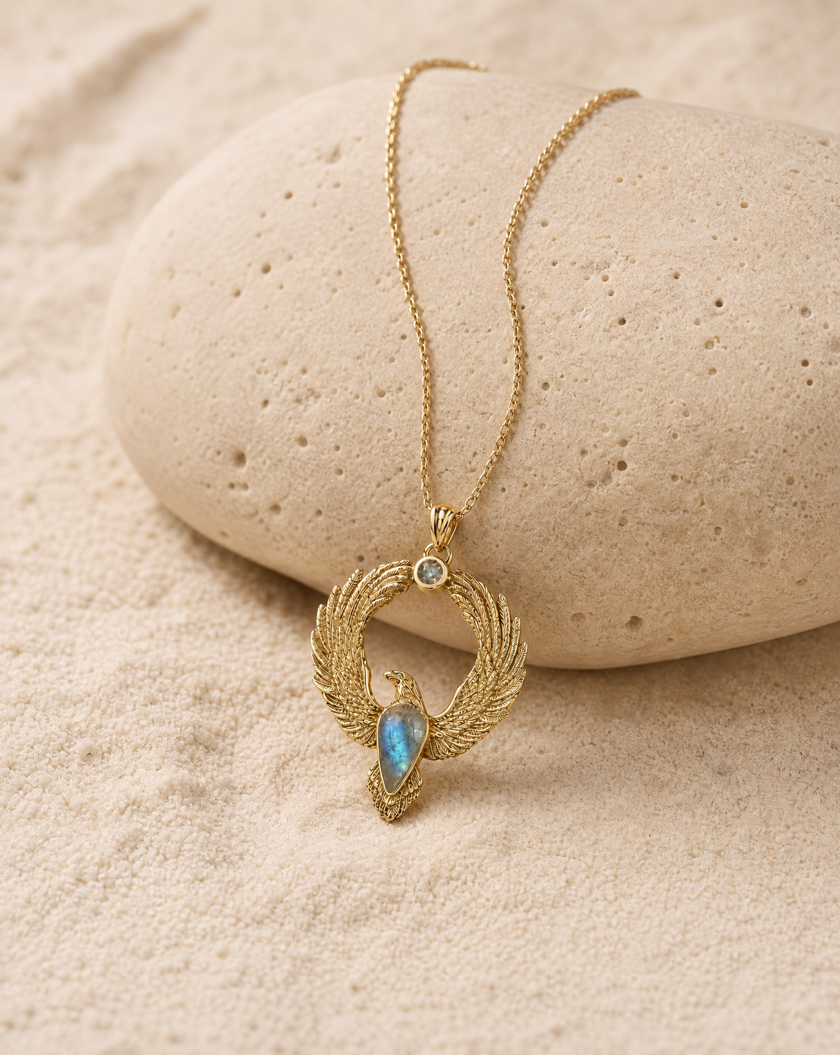 Embodiment Labradorite Pendant — Gold-4