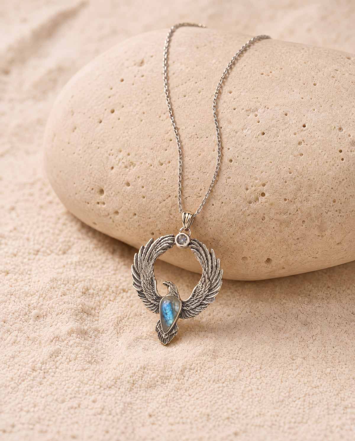 Embodiment Labradorite Pendant — Silver-3