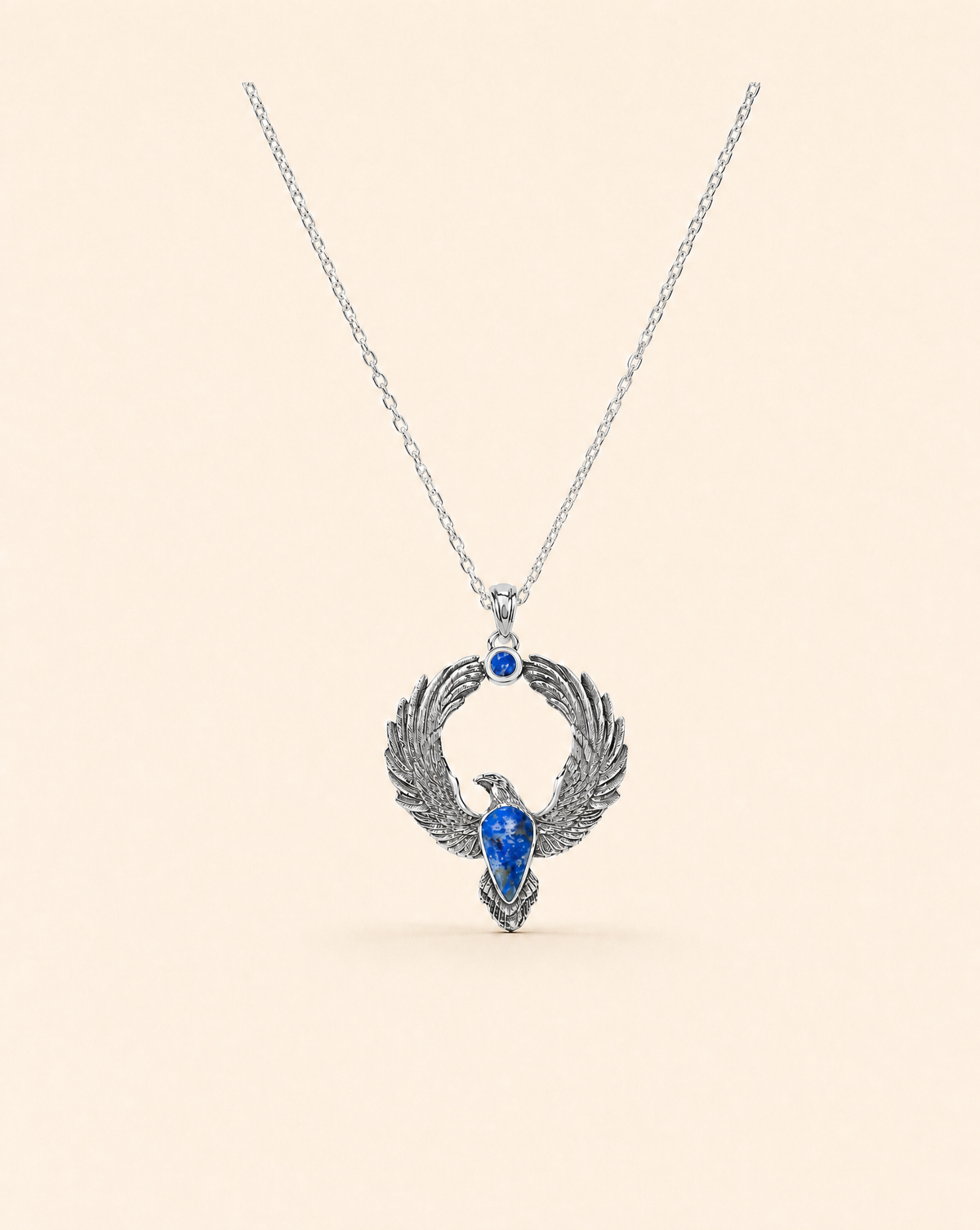 Embodiment Lapis Pendant — Silver-1