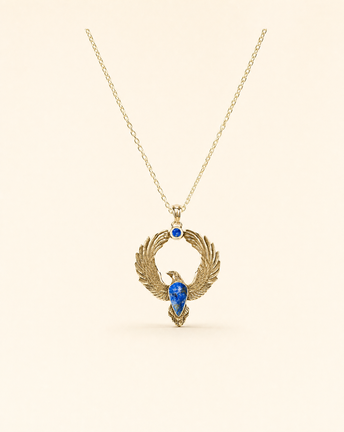 Embodiment Lapis Pendant — Gold-1